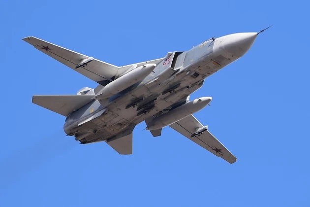 Máy bay ném bom tiền tuyến Su-24M của Nga. Ảnh: Izvestia.