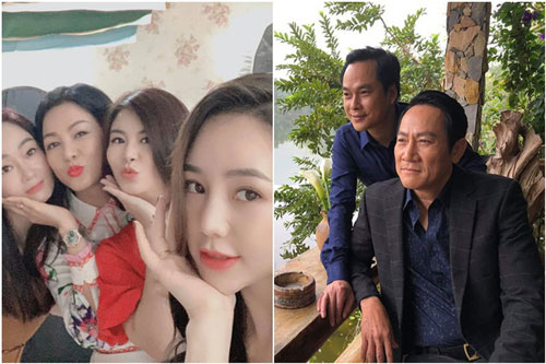 Những cặp tình địch trong "Đừng bắt em phải quên" lại có lúc thân thiết như thế này