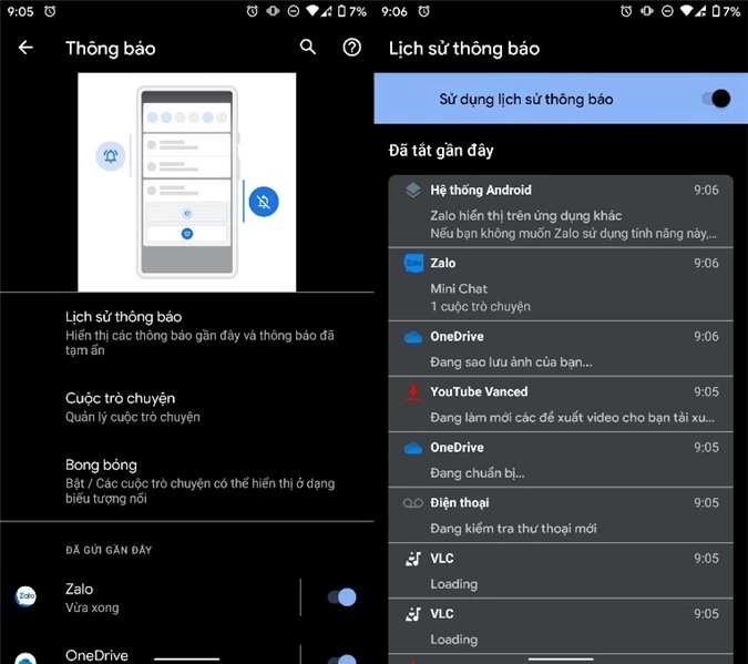 Cách xem lịch sử thông báo trên Android 11 không cần ứng dụng thứ ba