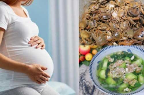 Mang thai 3 tháng đầu có được ăn cua đồng không?