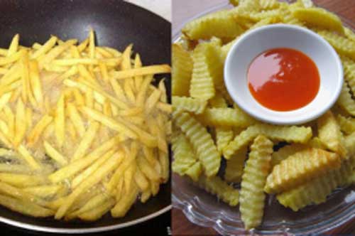 Chỉ vài bước đơn giản đã có ngay đĩa khoai tây chiên ngon rôm rốp, vàng ươm đẹp mắt chẳng kém ngoài hàng