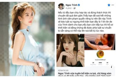 Hàng xóm xóa sạch clip quay lén, Ngọc Trinh đưa ra quyết định bất ngờ về vụ kiện