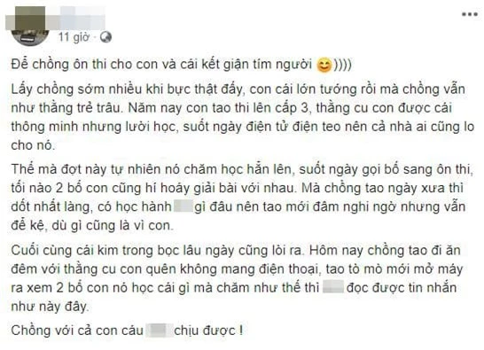 chồng dạy con học 0