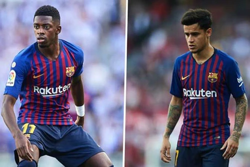 Dembele và Coutinho (phải) cũng nằm trong danh sách bị rao bán