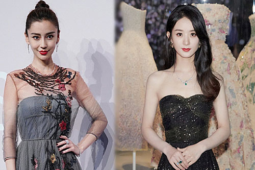 Triệu Lệ Dĩnh, Angelababy khoe sắc 'gái một con'