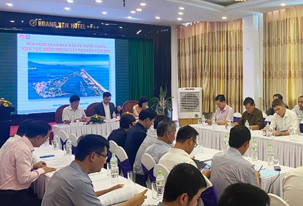 Hội nghị giao ban đầu tư nước ngoài khu vực miền Trung - Tây Nguyên tại TP Quy Nhơn (tỉnh Bình Định) ngày 23 - 24/7 (Ảnh:)