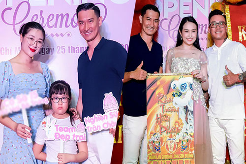 Vợ chồng Tuấn Hưng mừng Huy Khánh thành ông chủ