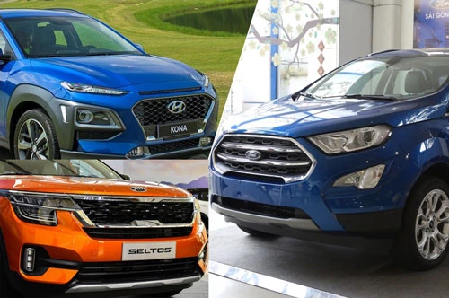 Hyundai Kona, Ford EcoSport và Kia Seltos.