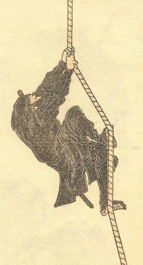 Một mộc bản thế kỷ 19 cho thấy một Ninja như chúng ta thường quan niệm về họ ngày nay.