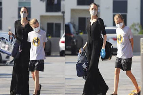 Angelina Jolie xuất hiện 'thảnh thơi' trên phố cùng con gái 12 tuổi sau tin đồn yêu đồng tính