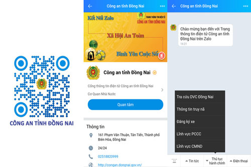 Công an tỉnh Đồng Nai mở 182 tài khoản Zalo tương tác với người dân