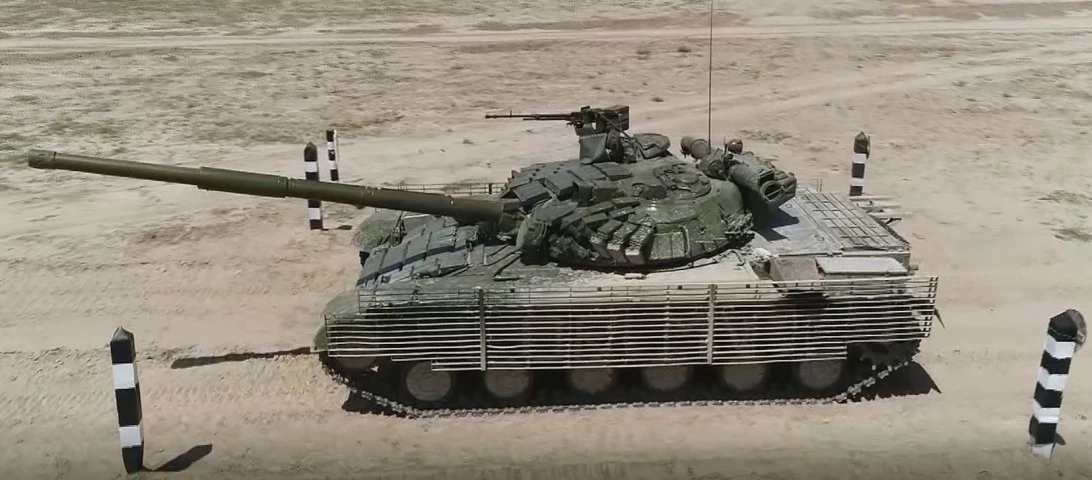 Một chiếc T-64MV MBT nâng cấp của Uzbekistan đang trải qua các thử nghiệm tại một địa điểm không được tiết lộ. Ảnh: Janes Defense.