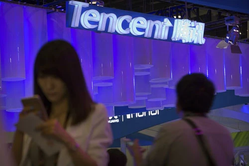 Cổ phiếu của đại gia công nghệ Tencent đã tăng 4,5% trong phiên 28/7. (Ảnh: AP)