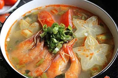 Cách làm canh chua tôm nấu khế ăn cực "phê", nhìn là mê