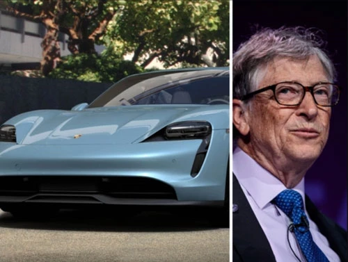 Bill Gates sở hữu một bộ sưu tập xe sang, bao gồm cả một số chiếc Porsches đắt tiền, trong đó có Porsche Taycan Turbo S đời mới giá 187.000 USD. Ảnh: The Economic Times.