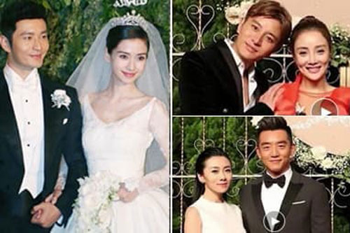 Chẳng biết phải 'vía nặng' không mà 4 cặp đôi tham dự đám cưới Huỳnh Hiểu Minh - Angelababy đều đã 'đường ai nấy đi'