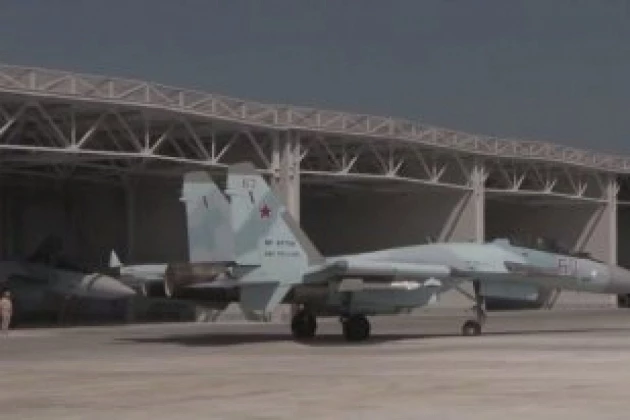 Các chiến đấu cơ Nga tại căn cứ không quân Hmeimim. Ảnh: Avia-pro.