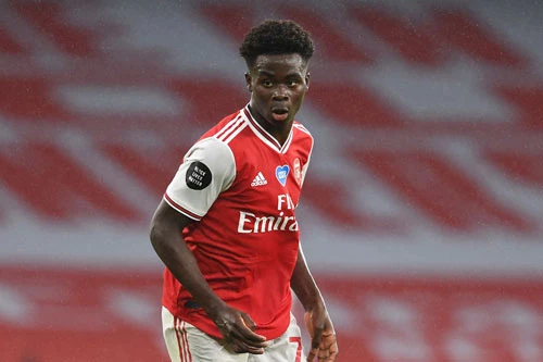 7. Bukayo Saka (Arsenal, giá trị chuyển nhượng hiện nay: 31,5 triệu bảng, mức tăng giá: 19,8 triệu bảng).