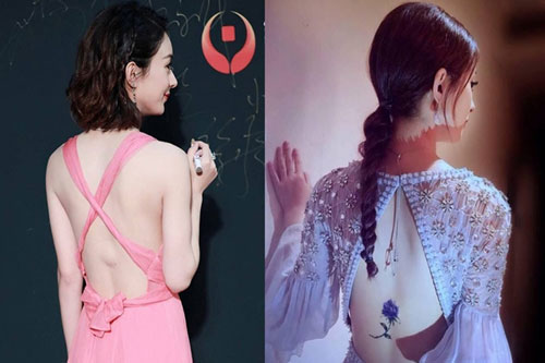 Triệu Lệ Dĩnh dùng hình xăm để che sẹo