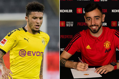 M.U sử dụng chiến thuật mua Bruno Fernandes để giành Sancho