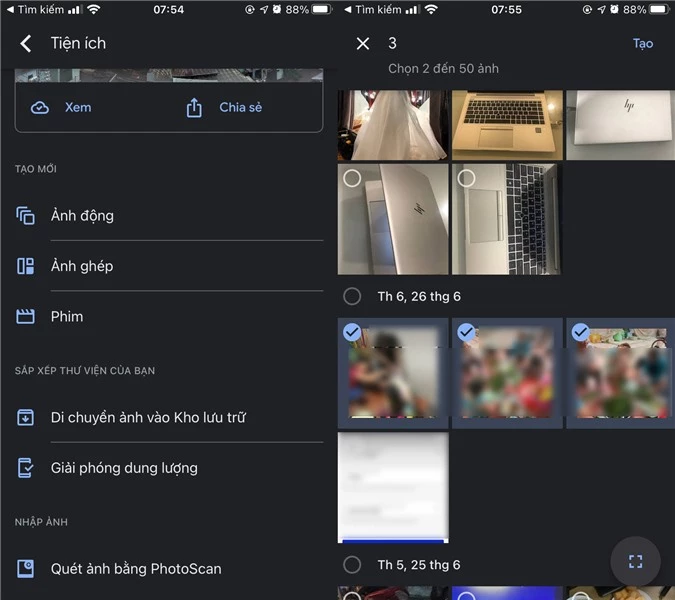 Cách tạo ảnh GIF động bằng Google Photos trên smartphone