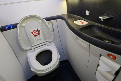 Chuyện gì xảy ra nếu trên máy bay bạn ấn nút xả bồn cầu toilet khi đang ngồi?