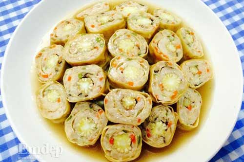Cách làm váng đậu cuộn thịt vừa ngon vừa dễ, ai ăn cũng thích mê