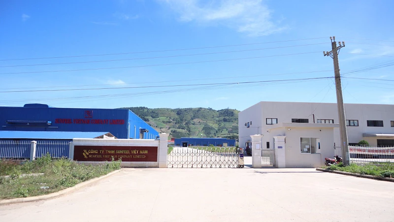 Trụ sở Công ty TNHH Sunfeel Việt Nam tại khu công nghiệp Phú hội, huyện Đức Trọng, tỉnh Lâm Đồng.