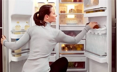 Bạn phải tắt nguồn điện trước khi thực hiện vệ sinh và xả đá trong tủ lạnh.