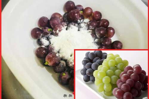 Bỏ thứ bột này vào khi rửa nho, đảm bảo sạch bay hóa chất, thoải mái ăn cả vỏ lẫn ruột