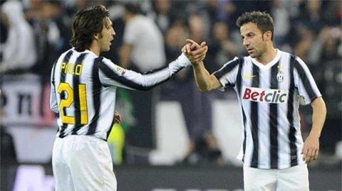 Del Piero tin đồng đội cũ Pirlo sẽ thành công tại Juventus