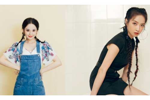 Mỹ nhân Hoa Ngữ "cưa sừng làm nghé" với tóc tết hai bên xinh đẹp ngút ngàn