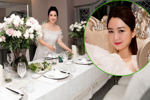 Giáng My trang hoàng biệt thự mừng sinh nhật con gái