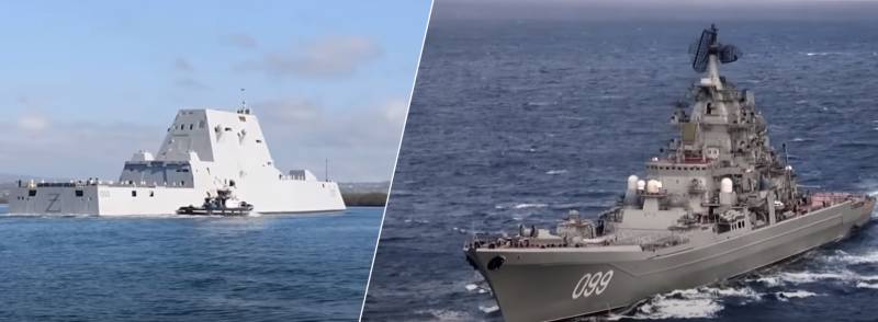 Tuần dương hạm Peter Đại đế có thể trở thành mục tiêu của khu trục hạm Zumwalt