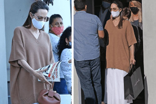 Angelina Jolie được ví như “bộ xương di động” trong bộ trang phục rộng thùng thình