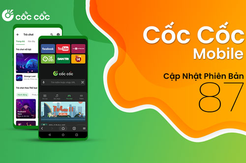 Cốc Cốc Mobile cập nhật phiên bản 87