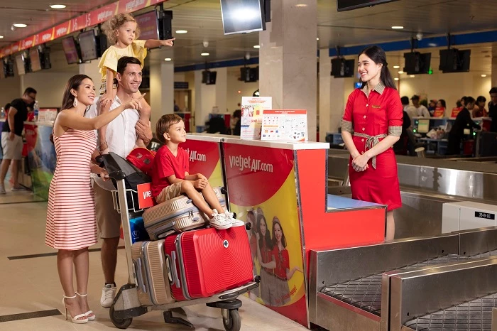 Vietjet miễn phí hành lý ký gửi trên tất cả các chặng bay nội địa.