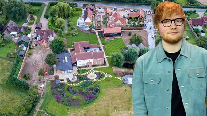 Biệt thự kiểu trang trại của Ed Sheeran ở Suffolk.