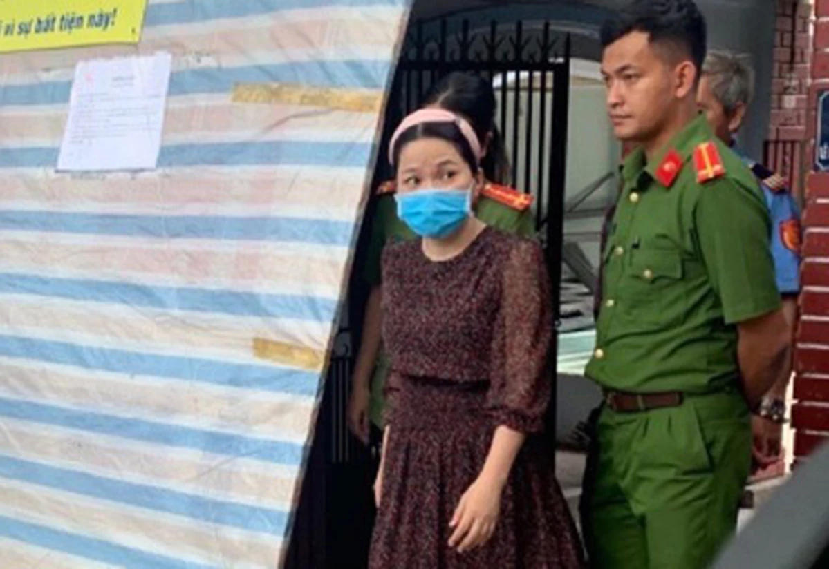 Huỳnh Thị Hạnh Phúc bị bắt giam với cáo buộc lừa đảo, ngày 11/8. (Ảnh: Công an TP.HCM)