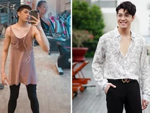 Đi tập gym, Noo Phước Thịnh khiến dân mạng 'hết hồn' vì tưởng đang mặc váy