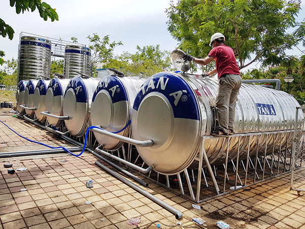 Đà Nẵng: Nước thải Bệnh viện dã chiến Tiên Sơn sau khi xử lý có thể tái sử dụng không cần đun sôi