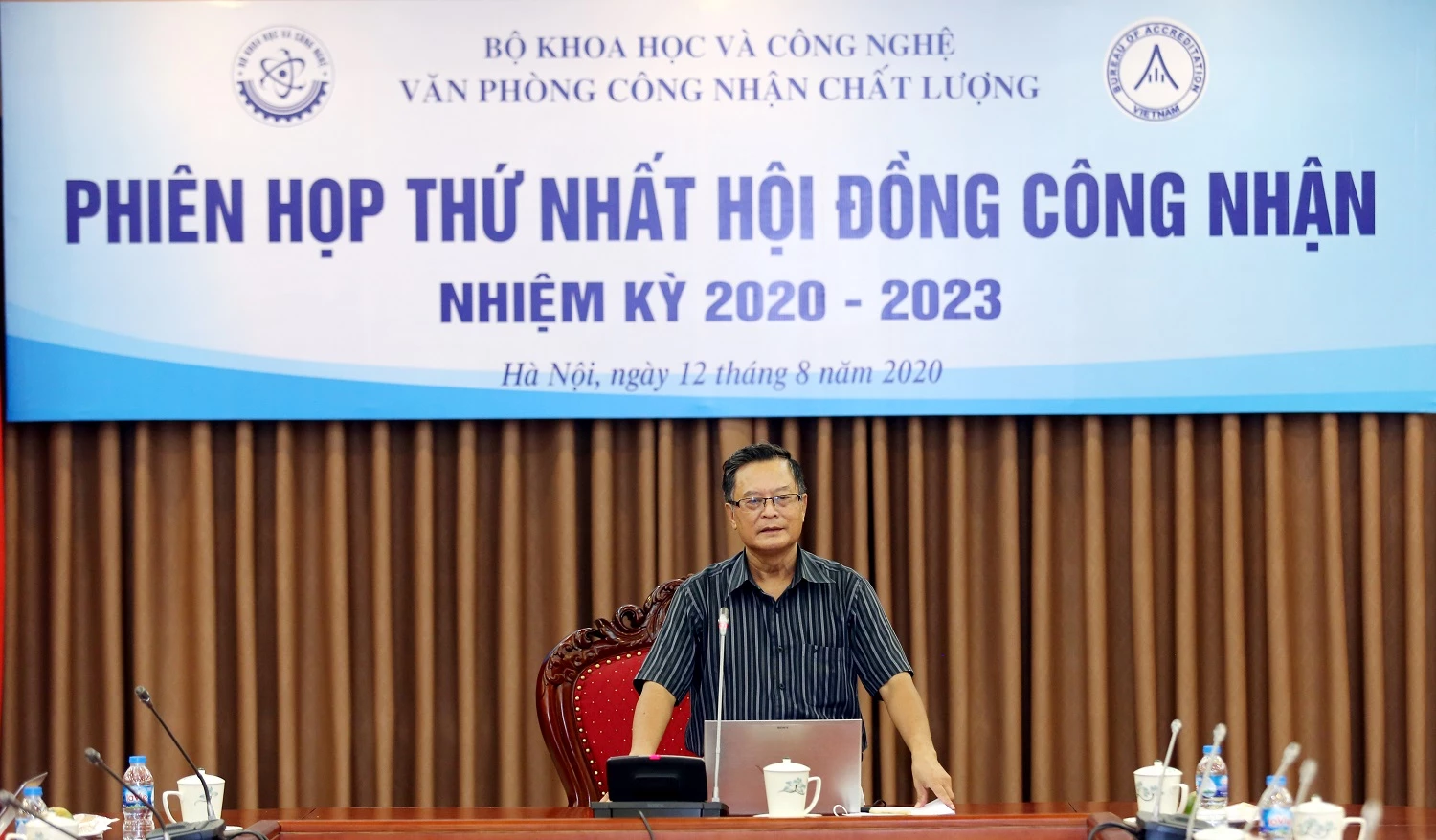 PGS.TS Đoàn Năng, Chủ tịch Hội đồng công nhận phát biểu tại Phiên họp.