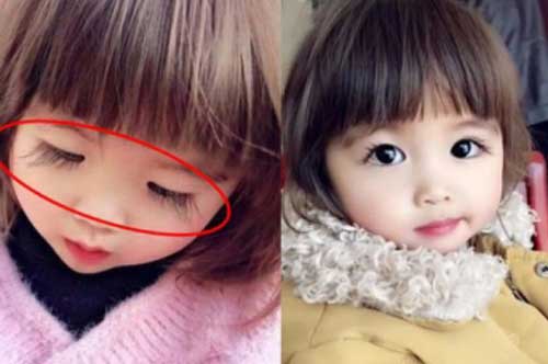 Bé gái 2 tuổi sở hữu hàng mi cong vút dài tận 3cm, nhìn ảnh lúc sơ sinh càng bất ngờ hơn