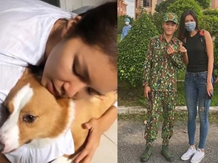 Minh Tú rưng rưng khi về đến Sài Gòn