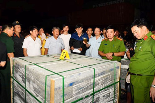 TP.HCM: Tạm giữ 5 đối tượng trong đường dây 40kg ma túy giấu trong đá xây dựng