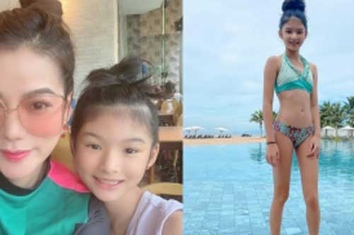 Trương Ngọc Ánh khoe ảnh con gái "thả dáng" bên hồ bơi, đôi chân dài thẳng tắp khiến fan trầm trồ