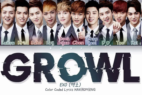 7. Growl (EXO).