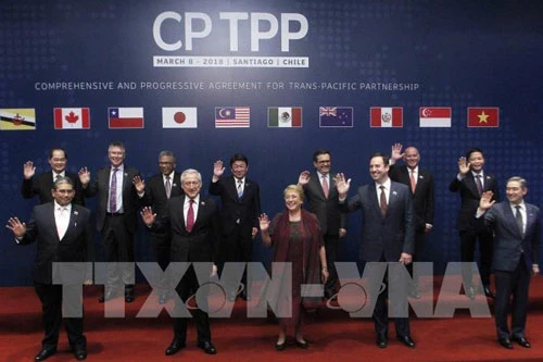 Hiệp định Đối tác Toàn diện và Tiến bộ xuyên Thái Bình Dương (CPTPP) chính thức được ký kết tại Chile, ngày 8/3/2018. Ảnh: TTXVN .