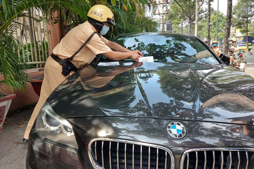 Xe vi phạm nhận thông báo bị xử phạt theo hình thức mới