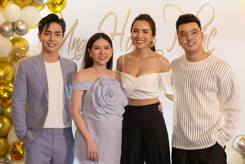 Thu Thủy 'bế' bầu lớn dự sinh nhật Ưng Hoàng Phúc